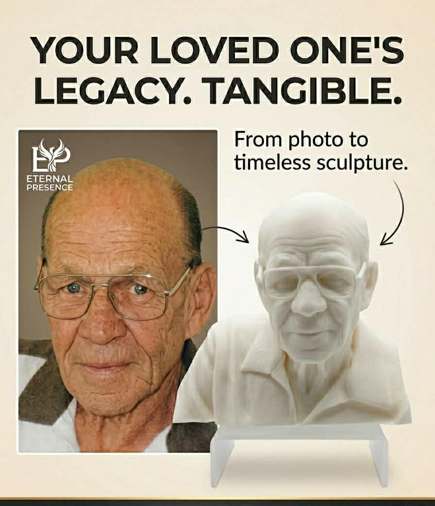 Custom 3D Portrait Bust Commission - Large (20cm up to 30cm)