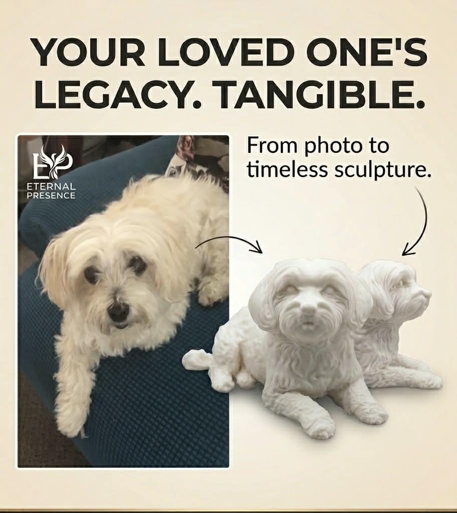 Custom 3D Portrait Commission Pets - Small - Medium (up to 16cm)